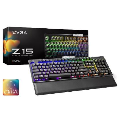 Picture of TECLADO GAMING MECANICO EVGA Z15 RGB LINEAR SWITCH USB