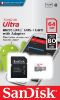 Imagen de TARJETA DE MEMORIA MICRO SD HC SANDISK ULTRA 64GB CLASE 10 CON ADAPTADOR SD