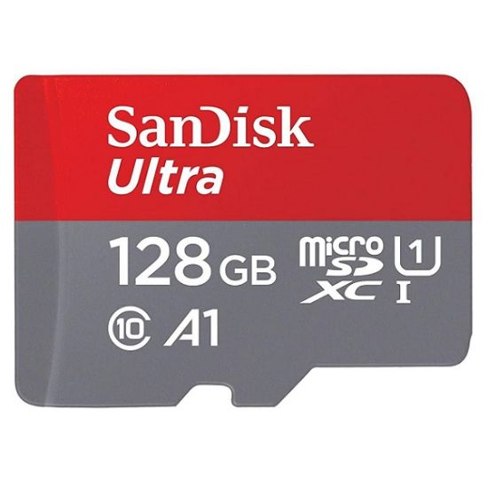 Imagen de TARJETA DE MEMORIA MICRO SD XC SANDISK ULTRA 128GB CLASE 10 A1 CON ADAPTADOR SD