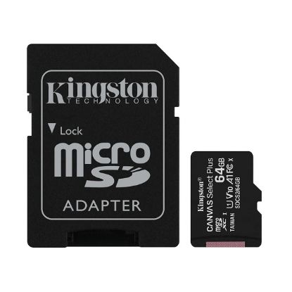 Imagen de TARJETA DE MEMORIA MICRO SD HC CANVAS DE 64GB CLASE 10 CON ADAPTADOR SD