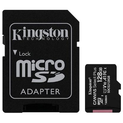 Imagen de TARJETA DE MEMORIA MICRO SD HC CANVAS DE 128GB CLASE 10 CON ADAPTADOR SD