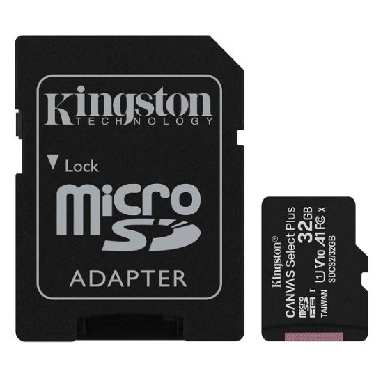 Imagen de TARJETA DE MEMORIA MICRO SD HC CANVAS DE 32GB CLASE 10 CON ADAPTADOR SD