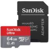 Imagen de TARJETA DE MEMORIA MICRO SD XC SANDISK ULTRA 64GB CLASE 10 A1 CON ADAPTADOR SD