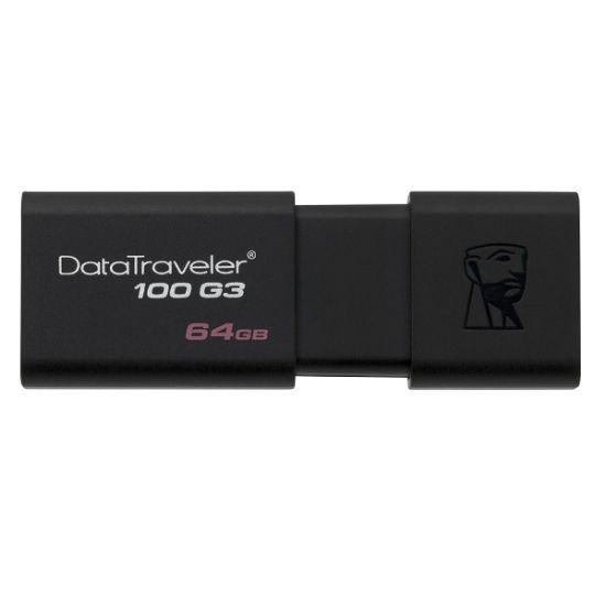 Imagen de FLASH PEN DRIVE 64GB KINGSTON DATA TRAVELER 100 G3 USB 3.0