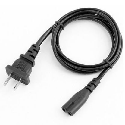 Imagen de CABLE DE PODER PARA COMPUTADORA PORTATIL ENCHUFE NEMA DE 2 CLAVIJAS