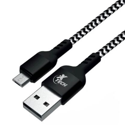 Imagen de CABLE TRENZADO USB 2.0 MACHO A A MICRO-USB MACHO B DE 1.8 METROS