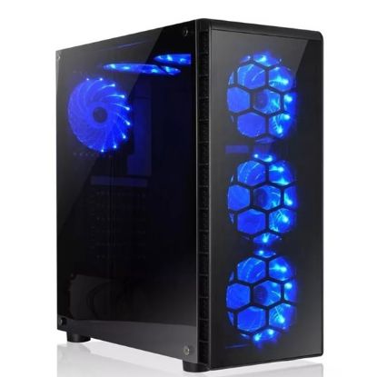 Picture of CASE GAMING SPEEDMIND CSGA08 6 VENTILADORES LED VIDRIO TEMPLADO - SIN FUENTE