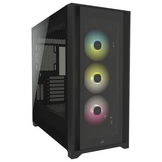 Imagen de CASE CHASIS SMART DE MEDIA TORRE CORSAIR ICUE 5000X RGB VIDRIO TEMPLADO BLACK - SIN FUENTE