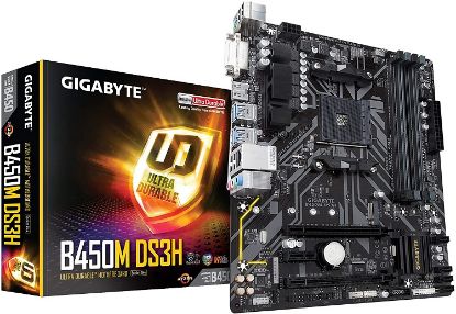 Picture of MAINBOARD GIGABYTE B450M DS3H DDR4 X4 M.2 SOCKET AM4 RGB LED