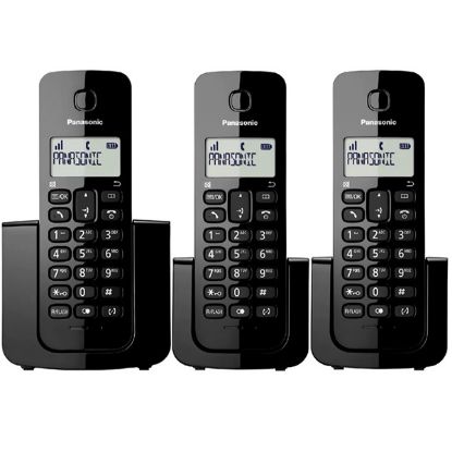 Imagen de TELEFONO PANASONIC KX-TGB113 INALAMBRICO 3X1 DECT 6.0 C-ID NEGRO