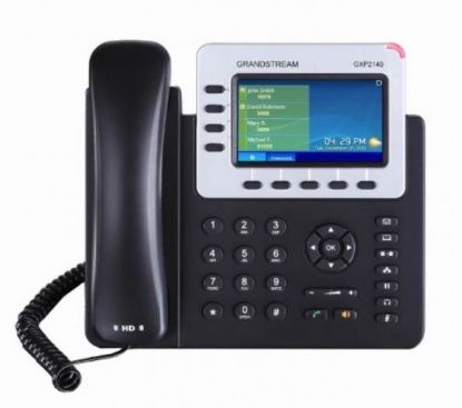 Imagen de TELEFONO IP 4 LINEAS POE GRANDSTREAM GXP2140 GIGABIT DISPLAY COLOR 4.3" USB BLUETOOTH