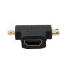 Imagen de ADAPTADOR MICRO Y MINI-HDMI MACHO A HDMI HEMBRA XTECH XTC-355