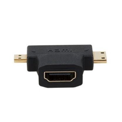 Imagen de ADAPTADOR MICRO Y MINI-HDMI MACHO A HDMI HEMBRA XTECH XTC-355