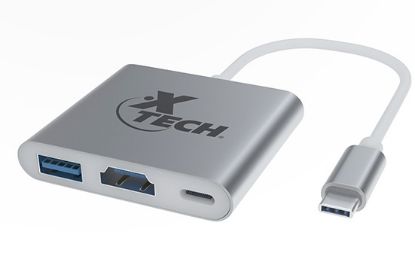 Imagen de ADAPTADOR MULTIPUERTO USB TIPO C 3 EN 1 XTECH XTC-565