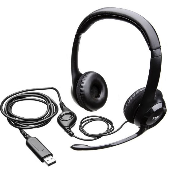 Imagen de AUDIFONOS LOGITECH H390 ESTEREO PLUG USB SUPRESION DE RUIDO