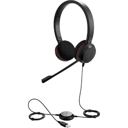 Imagen de AURICULARES ESTEREO JABRA EVOLVE 20 MICROSOSFT LYNC PLUG USB