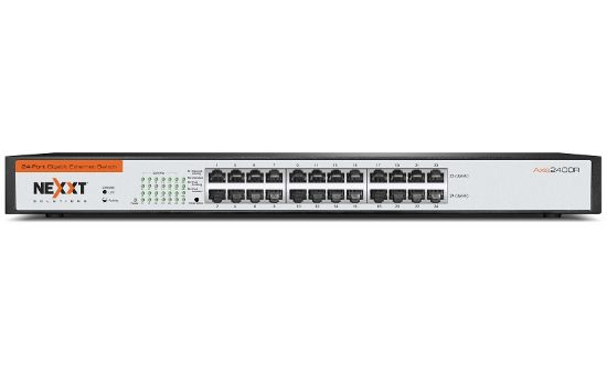 Imagen de SWITCH RACKEABLE DE 24 PUERTOS GIGABIT NEXXT AXIS 2400R METALICO