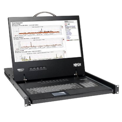 Imagen de CONSOLA KVM PARA RACK 1U DE 16 PUERTOS NETCONTROLLER LCD DE 19"