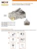 Imagen de CONECTOR RJ45 CAT 5E - 30U FUNDA DE 100 UNIDADES