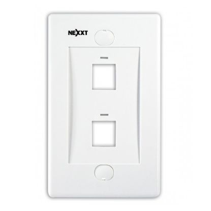 Imagen de PLACA DE PARED NEXXT CON ICONO DE IDENTIFICACION - 2 PUERTOS