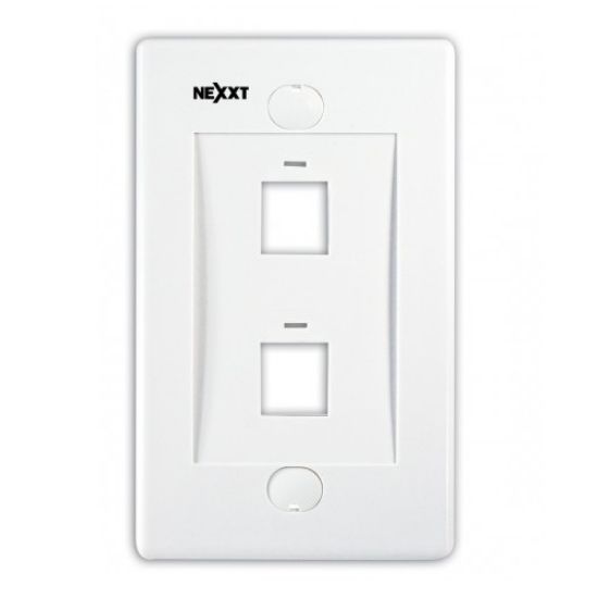 Imagen de PLACA DE PARED NEXXT CON ICONO DE IDENTIFICACION - 2 PUERTOS