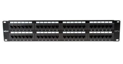 Imagen de PANEL DE CONEXION PARA MONTAJE EN RACK CAT6 48 PUERTOS SOLIDO