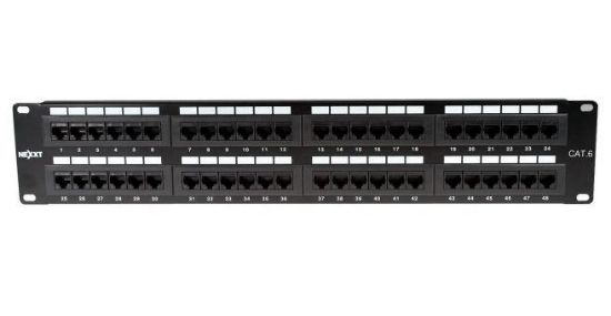 Imagen de PANEL DE CONEXION PARA MONTAJE EN RACK CAT6 48 PUERTOS SOLIDO