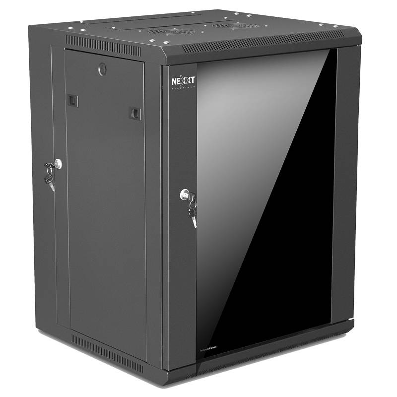 Gabinete de Pared Nexxt Solutions NPC-P15U66B Abatible Ensamblado 15U 600x550mm 2 Ranuras para Ventilador Negro AW222NXT04 - Código: AW222NXT04 | Compra en Guadalajara
