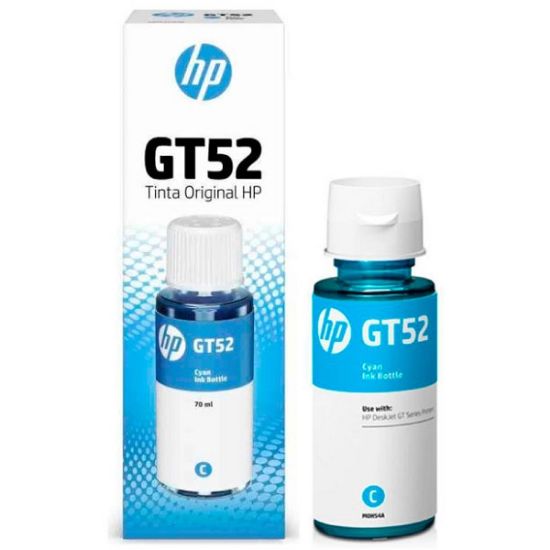 Imagen de BOTELLA DE TINTA HP GT52 AZUL ORIGINAL 70ML