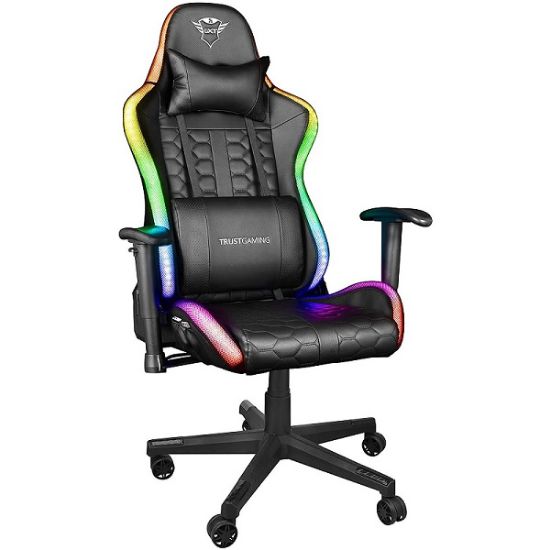 Imagen de SILLA PARA JUEGOS CON ILUMINACIÓN LED RGB TRUST GXT 716 RIZZA GAMING