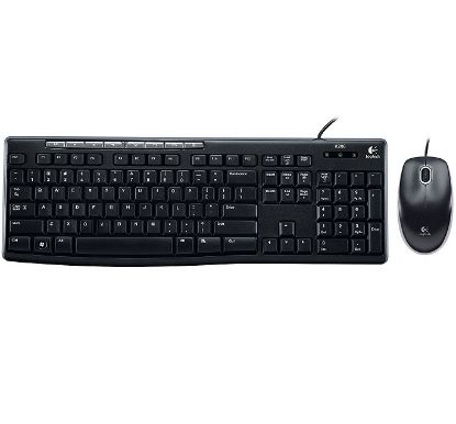 Imagen de KIT COMBO MULTIMEDIA TECLADO Y MOUSE LOGITECH MK200 CON CABLE USB