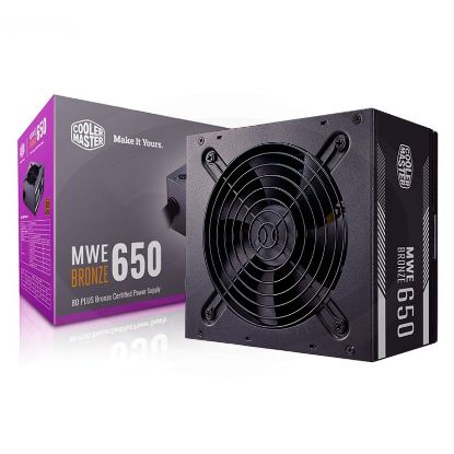 Imagen de FUENTE DE PODER CERTIFICADA COOLERMASTER MWE 650 BRONZE - V2 650W - 80 PLUS BRONZE