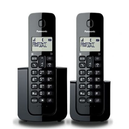 Picture of TELEFONO PANASONIC KX-TGB112 INALAMBRICO 2x1 DECT 6.0 C-ID - NEGRO