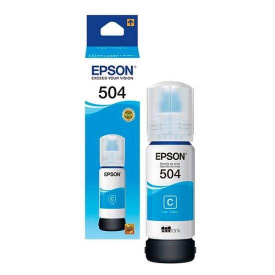 Imagen de BOTELLA DE TINTA EPSON 504 AZUL ORIGINAL 70ML