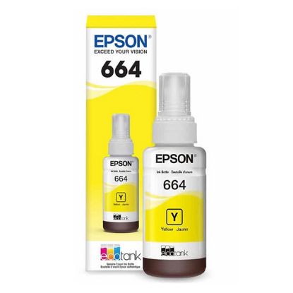 Imagen de BOTELLA DE TINTA EPSON 664 AMARILLO ORIGINAL 70ML