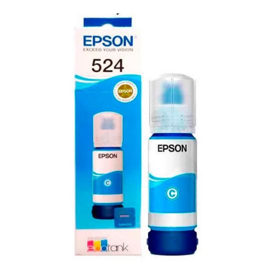 Imagen de BOTELLA DE TINTA EPSON 524 AZUL ORIGINAL 70ML	