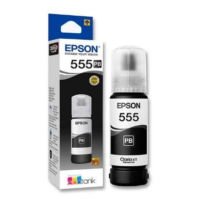 Imagen de BOTELLA DE TINTA EPSON 555 NEGRA PHOTO ORIGINAL 70ML