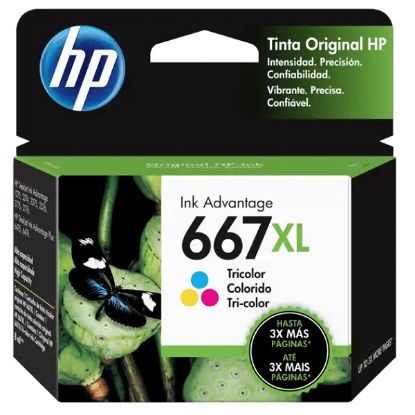 Imagen de CARTUCHO DE TINTA HP 667XL TRICOLOR ALTO RENDIMIENTO ADVANTAGE ORIGINAL