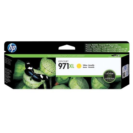 Imagen de CARTUCHO DE TINTA HP 971XL AMARILLO DE ALTO RENDIMIENTO PARA OFFICEJET PRO