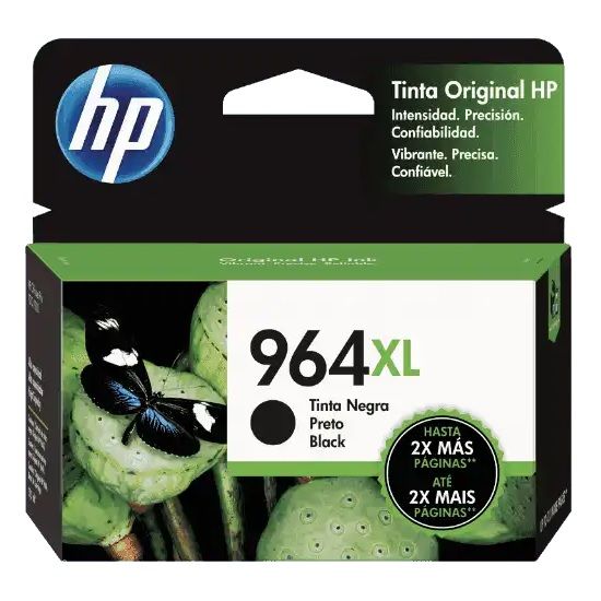 Imagen de CARTUCHO DE TINTA HP 964XL NEGRA ALTO RENDIMIENTO OFFICEJET PRO