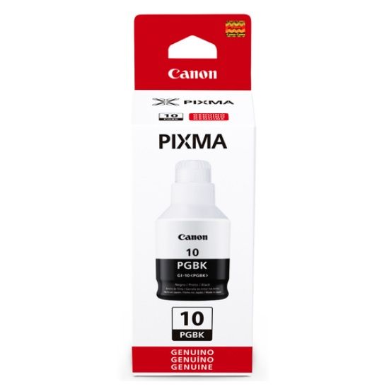 Imagen de BOTELLA DE TINTA CANON GI10BK NEGRO ORIGINAL 170ML / G6010 / G5010 / M2010