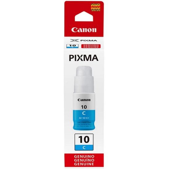 Imagen de BOTELLA DE TINTA CANON GI10C AZUL ORIGINAL 70ML / G6010 / G5010 / M2010