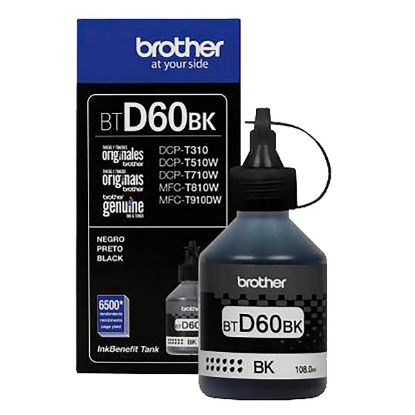 Imagen de BOTELLA DE TINTA BROTHER BTD60BK NEGRA 108ML PARA T310 T510W T710W T910DW T420W