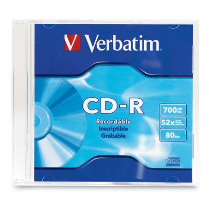 Imagen de CD-R 80MIN/700MB 52X VERBATIM - CAJA DELGADA 20 UNIDADES