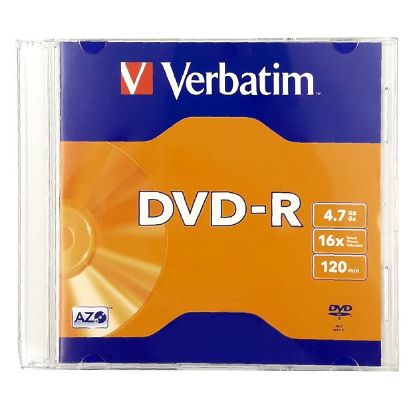 Imagen de DVD-R 4.7GB 16X VERBATIM - CAJA PLASTICA 20 UNIDADES