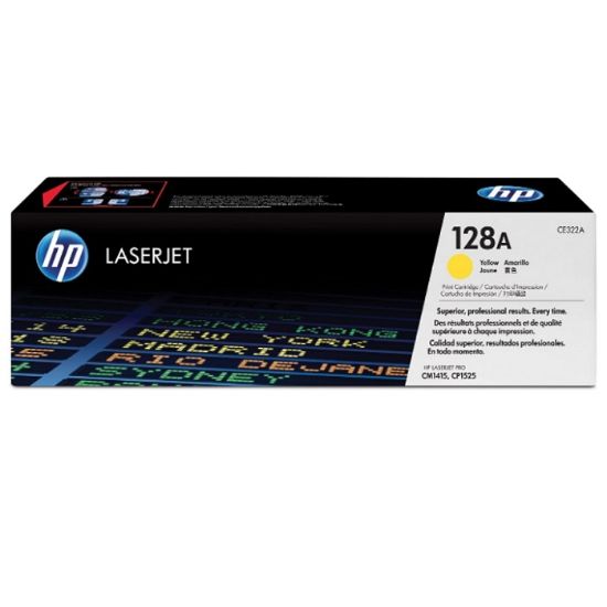 Imagen de CARTUCHO DE TONER HP 128A AMARILLO LASERJET ORIGINAL 1300 PAGINAS