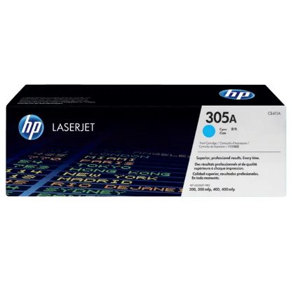 Imagen de CARTUCHO DE TONER HP 305A AZUL LASERJET ORIGINAL 2600 PAGINAS