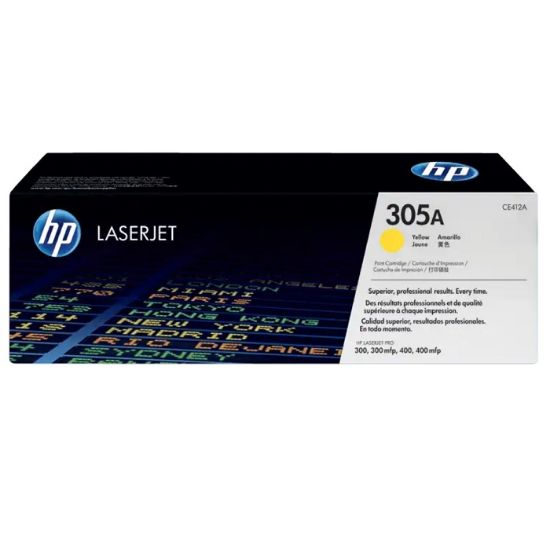 Imagen de CARTUCHO DE TONER HP 305A AMARILLO LASERJET ORIGINAL 2600 PAGINAS