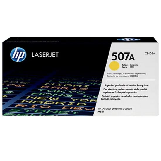 Imagen de CARTUCHO DE TONER HP 507A AMARILLO LASERJET ORIGINAL 6000 PAGINAS