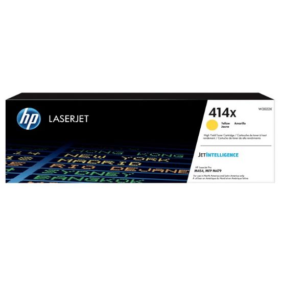 Imagen de CARTUCHO DE TONER HP 414X AMARILLO LASERJET ORIGINAL 6000 PAGINAS ALTO RENDIMIENTO